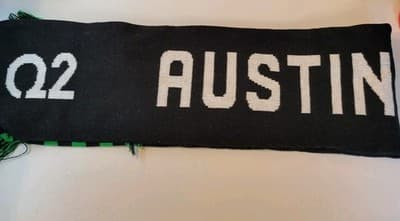 Ltd. Promo Ruffneck Scarf Austin FC MLS Soccer Scarf 54" Black Green Q2 Stadium - Thumbnail 2