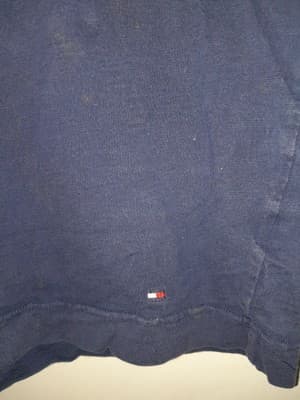 Vintage Tommy Hilfiger 85 Mens Blue T-Shirt Adult Size Large Faded - Thumbnail 4