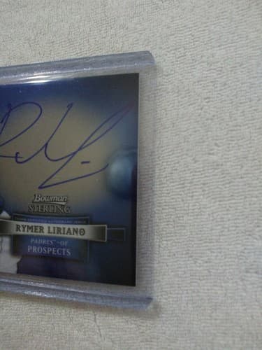 2012 Bowman Sterling RYMER LIRIANO RC Auto #BSAP-RL San Diego Padres Rookie Card - Thumbnail 2