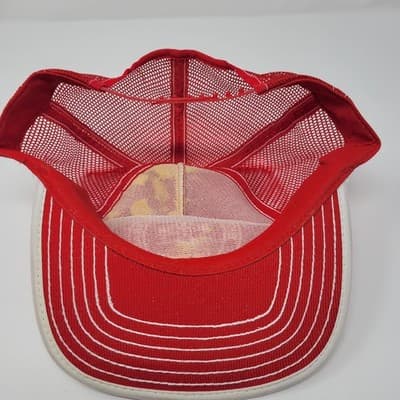 Vintage Big Red Tool Carlsbad NM Oilfield Trucker Hat Mesh Snapback Made Korea - Thumbnail 5