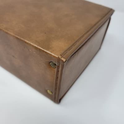 VINTAGE Cassette Tape Storage Case Holds 12 Brown Faux Leather Carry Case - Thumbnail 12