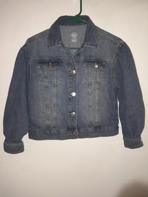 Jean Jacket DYI READY Girls Large 10/12 Wonder Nation Blue Denim Rodeo Time - Image 1