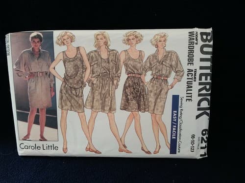 Butterick 6211 Pattern Carole Little Wardrobe actualite Top Skirt Shorts 8 10 12 - Image 1