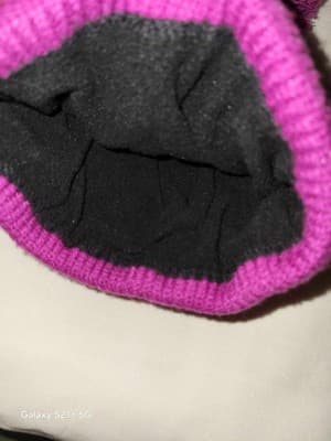 All in Motion Womens OS Pink & Purple Pom Pom Detail Stretch Cuffed Beanie - Thumbnail 7