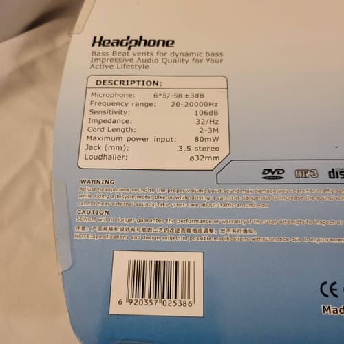 ClearSounds Headphones SM55MV Super Bass Dynamic Bass Vents 32mm 3.5mm New - Thumbnail 5