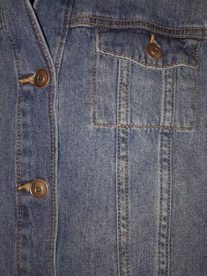 Jean Jacket DYI READY Girls Large 10/12 Wonder Nation Blue Denim Rodeo Time - Thumbnail 4
