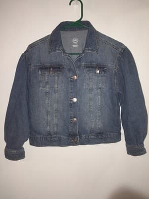 Jean Jacket DYI READY Girls Large 10/12 Wonder Nation Blue Denim Rodeo Time - Thumbnail 2