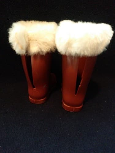 Madame Alexander Brown Boots White Fur Top Fits 18" American Girl Doll - Thumbnail 2