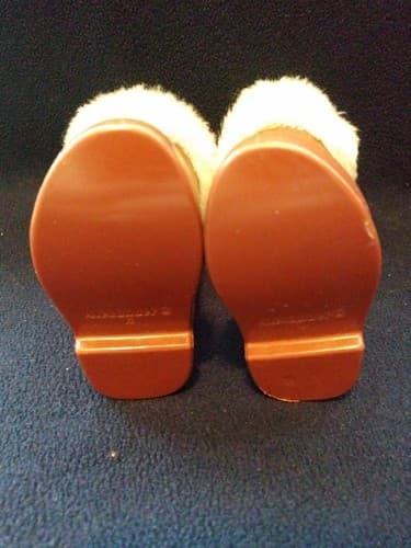 Madame Alexander Brown Boots White Fur Top Fits 18" American Girl Doll - Thumbnail 3