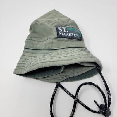 St Maarten Boating Fishing Hat Bucket Style Island Travel Outdoor Green Party - Thumbnail 11