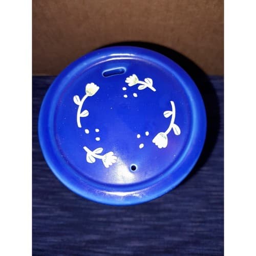 Super Mama Blue Stoneware Travel Mug Tumbler w/ Matching Lid Opalhouse - Thumbnail 3