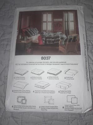 Vtg Simplicity 8037 Pattern Easy Basics Sewing Bed Comforter Blanket Duvet CUT - Image 1