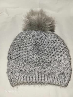 Gelso Bianco Made In Italy Wool Alpaca Synthetic Blend Knit Pom Pom Hat - Thumbnail 2