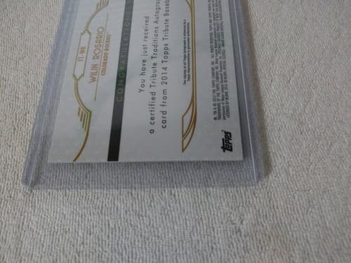 2014 Topps Tribute Traditions Autographs Orange/40 #TT-WR Wilin Rosario Auto - Thumbnail 5