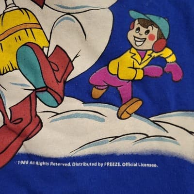 Frosty The Snowman T-Shirt Men's Large Radio Days 1985 Vintage Print - Thumbnail 2