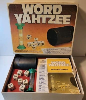 Vtg 1978 Word Yahtzee Game by Milton Bradley Complete Dice Timer Instructions - Image 1