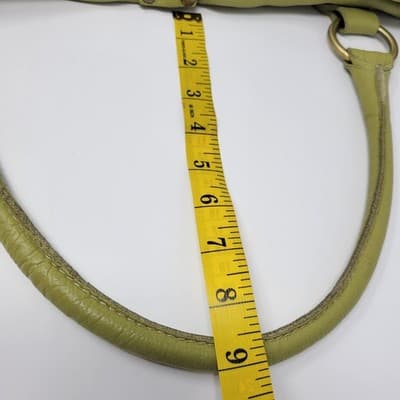 Italian Nappa Leather Oversized Slouchy Tote Green Shoulder Work Bag - Thumbnail 12