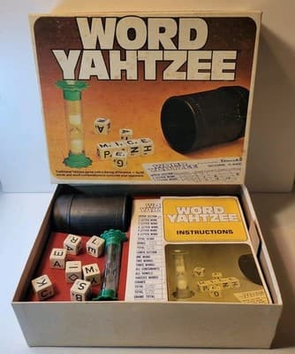 Vtg 1978 Word Yahtzee Game by Milton Bradley Complete Dice Timer Instructions - Thumbnail 2