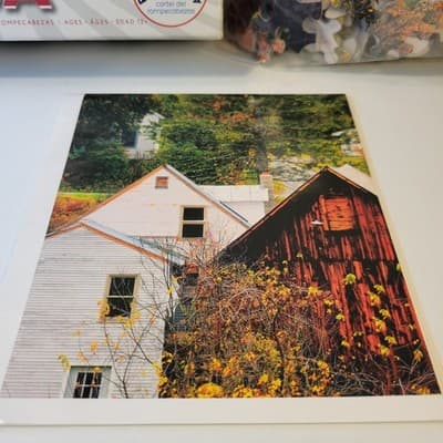 Ceaco 550 Piece Puzzle USA Series Waits River Church Vermont Complete w/ Poster - Thumbnail 5