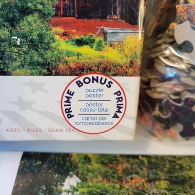 Ceaco 550 Piece Puzzle USA Series Waits River Church Vermont Complete w/ Poster - Thumbnail 6