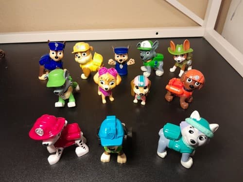 Set Of 12 Nickelodeon Paw Patrol Figures Skye Rubble Chase Marshall Rocky Zuma - Thumbnail 2