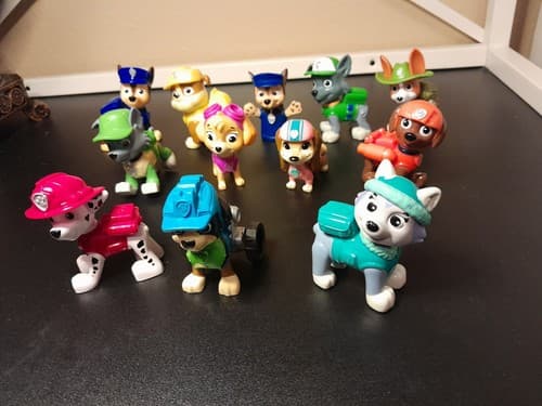 Set Of 12 Nickelodeon Paw Patrol Figures Skye Rubble Chase Marshall Rocky Zuma - Thumbnail 4