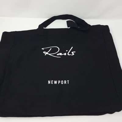 Donald J Pliner Newport Black Tote Bag Reusable Shopping Carry Bag - Image 1