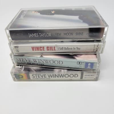 Various Artists Classic Rock Country Cassette Tape Lot Of 4 Winwood Gill Taylor - Image 1