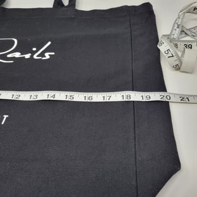Donald J Pliner Newport Black Tote Bag Reusable Shopping Carry Bag - Thumbnail 10