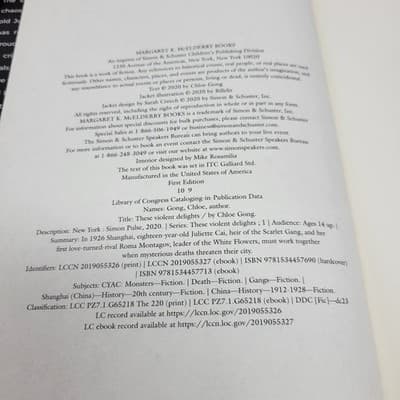 These Violent Delights - Hardcover By Gong, Chloe - FIRST EDITION - Thumbnail 2