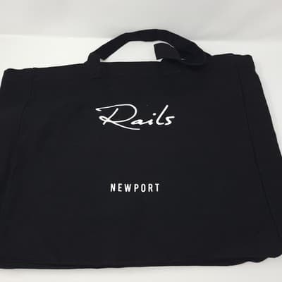 Donald J Pliner Newport Black Tote Bag Reusable Shopping Carry Bag - Thumbnail 2