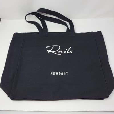 Donald J Pliner Newport Black Tote Bag Reusable Shopping Carry Bag - Thumbnail 11