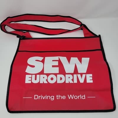 SEW EURODRIVE Reusable Tote Bag Red Black Recyclable Grocery Shopping Bag - Thumbnail 2