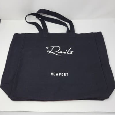 Donald J Pliner Newport Black Tote Bag Reusable Shopping Carry Bag - Thumbnail 12