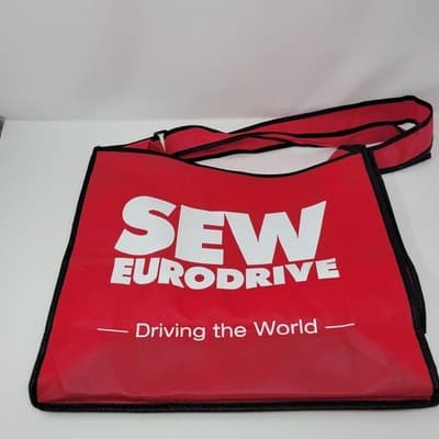 SEW EURODRIVE Reusable Tote Bag Red Black Recyclable Grocery Shopping Bag - Thumbnail 4
