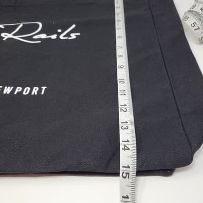 Donald J Pliner Newport Black Tote Bag Reusable Shopping Carry Bag - Thumbnail 8