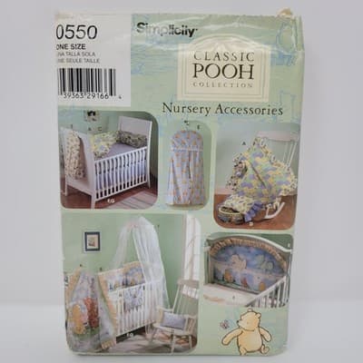 Simplicity 0550 4627 Winnie Pooh Baby Nursery Crib Classic Disney pattern UNCUT - Image 1
