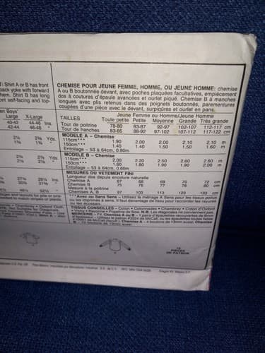 McCalls 5781 Sewing Pattern Mens Womens Teens Button Down Shirts Size 44-46 - Thumbnail 5