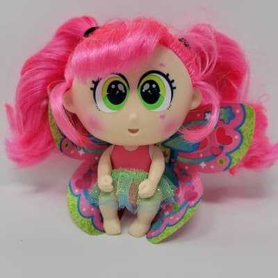 DISTROLLER Cheekie Fairy Lob Doll Chiquity Boom Town Pink Hair Wings Toy RARE - Image 1