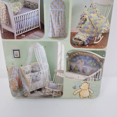Simplicity 0550 4627 Winnie Pooh Baby Nursery Crib Classic Disney pattern UNCUT - Thumbnail 5
