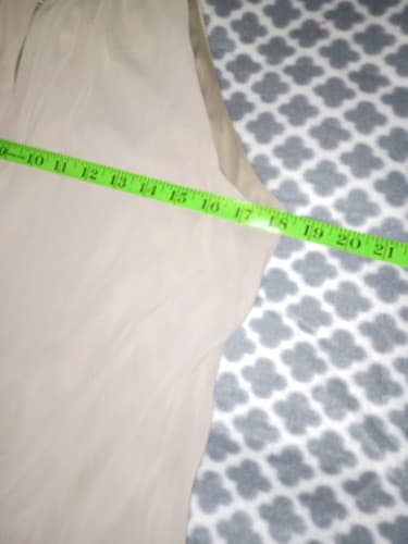 Short 3 Tiered Goddess Dress Beaded Neck Line Elegant Stone 36 3/4" L Sz 14 - Thumbnail 5