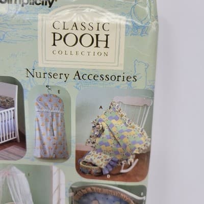 Simplicity 0550 4627 Winnie Pooh Baby Nursery Crib Classic Disney pattern UNCUT - Thumbnail 4