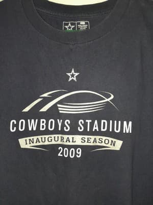 Dallas Cowboys Stadium Inaugural Season 2009 Commerative Tshirt Size 3XL - Thumbnail 3