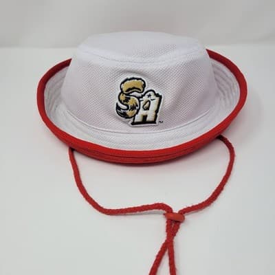 San Antonio Missions SA Logo Bucket Hat Red White MiLB Baseball Fan Hat - Image 1