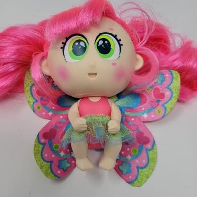 DISTROLLER Cheekie Fairy Lob Doll Chiquity Boom Town Pink Hair Wings Toy RARE - Thumbnail 8