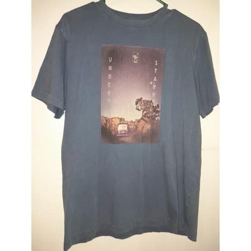Blue American Eagle Short Sleeve Shirt Sz XS Starry Starry Night Graphic Tshirt - Image 1