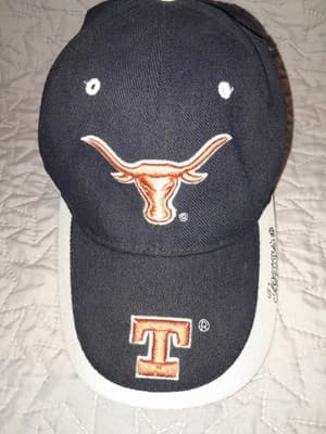 The Authentic University of Texas Longhorns Black & White Big T Hat Cap - Image 1