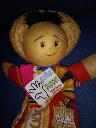 Guignol The Hand Puppet Made In Cancun Mexico Carbie Mexican Folklore NWT - Image 1