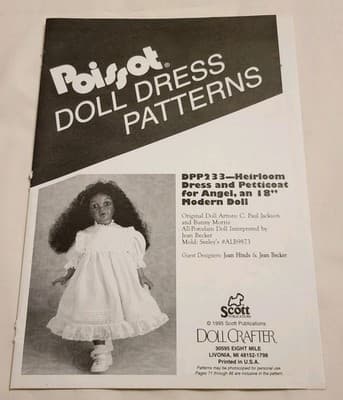 Dolls’ Clothes Pattern Book + Doll Crafter Heirloom Dress Pattern Bundle - Thumbnail 5