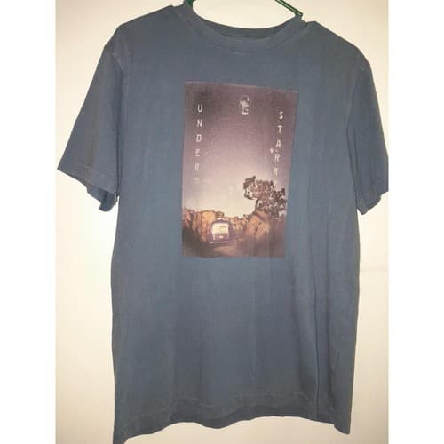 Blue American Eagle Short Sleeve Shirt Sz XS Starry Starry Night Graphic Tshirt - Thumbnail 2